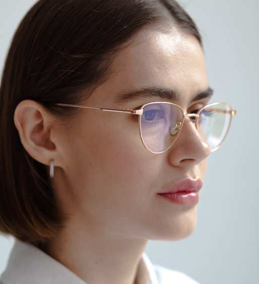 Okulary z kocim charakterem do komputera Vicenza Rose Gold