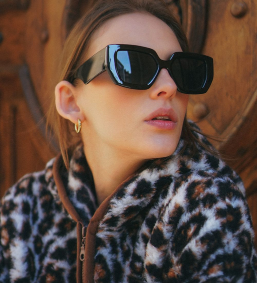 Duże kremowe okulary Bagheria Cream