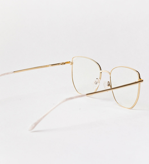 Metalowe białe oprawki i okulary damskie do komputera Olympia White