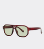 Unisex okulary przeciwsłoneczne pilotki Etna Brown/Green