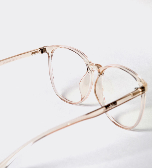 Przezroczyste okulary oversize do komputera Novara Tea