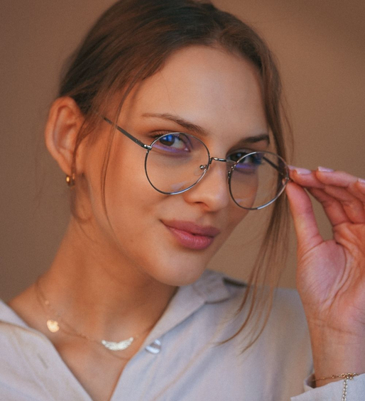 Oprawki korekcyjne z filtrem Blue Light Blocker Amelia Silver
