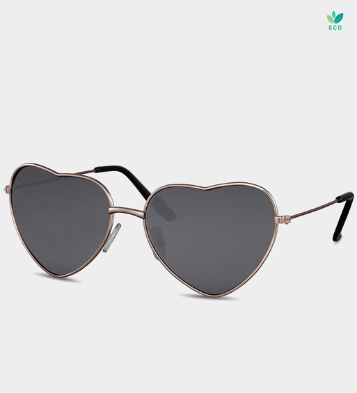 Serca czarne złota oprawka okulary przeciwsłoneczne Lisbon Gold/Black