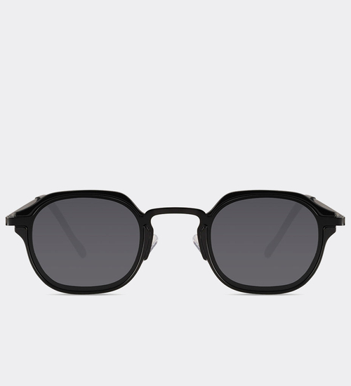 Delikatne kwadratowe okulary przeciwsłoneczne UV400 Hilo Black