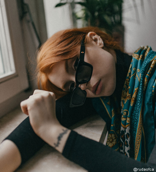 Prostokątne panterka drobna twarz okulary przeciwsłoneczne Portland Panther Light