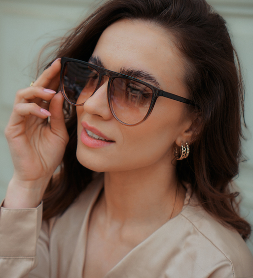 Brązowe okulary awiatory UV400 Santa Barbara Brown