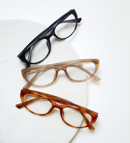 Okulary zerówki do komputera / okulary korekcyjne kocie oczy Mila Beige