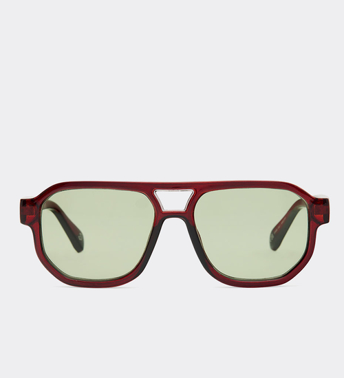 Unisex okulary przeciwsłoneczne pilotki Etna Brown/Green