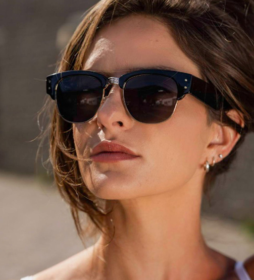 Okulary przeciwsłoneczne okrągłe retro Aspen Black/Gold