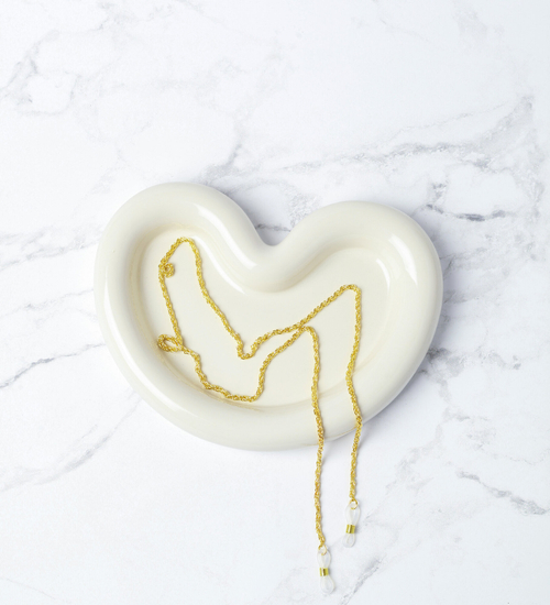 Łańcuszek do okularów typu kordel, złoty