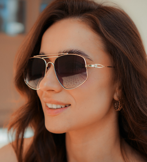 Klasyczne okulary przeciwsłoneczne awiator Congo Black