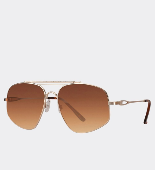 Klasyczne okulary przeciwsłoneczne awiator Congo Brown