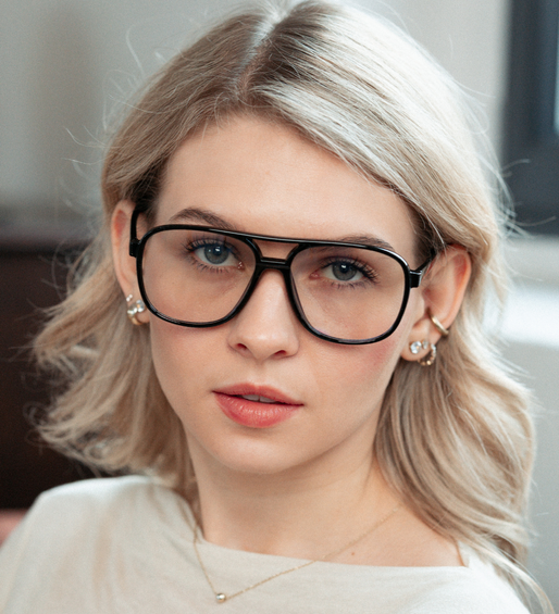 Oprawki pilotki z filtrem Blue Light Blocker Levi Beige