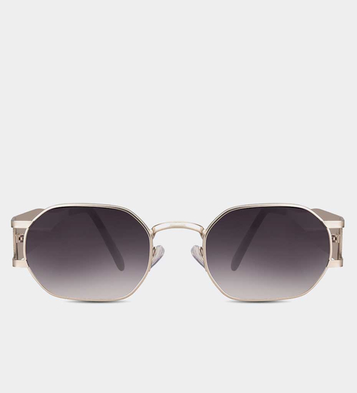 Modne metalowe lata 90. okulary przeciwsłoneczne Santiago Silver