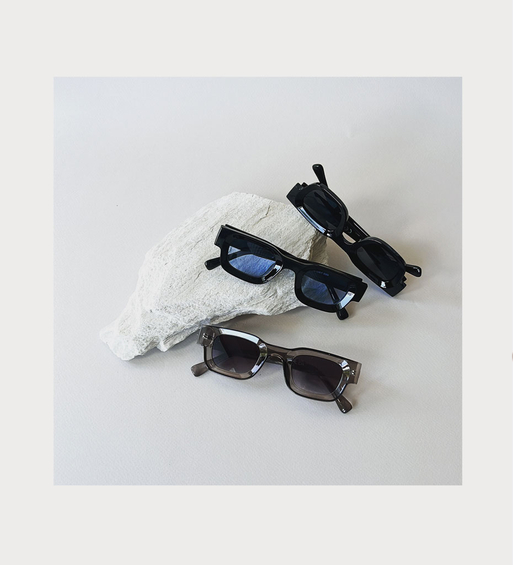 Prostokątne okulary przeciwsłoneczne Rodos Black&Blue