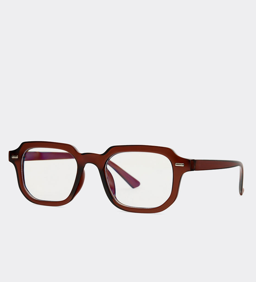 Prostokątne oprawki do komputera z filtrem Blue Light Blocker Bennett Brown