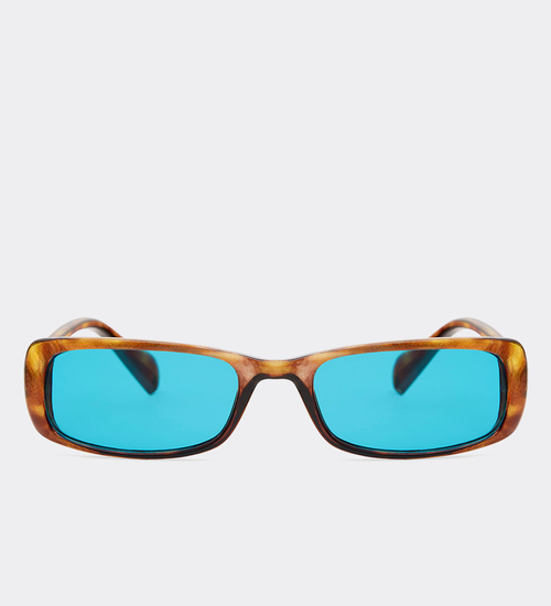 Okulary przeciwsłoneczne damskie prostokątne Eco Mini Alpen Blue/Amber