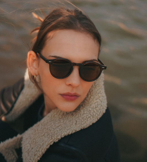Okulary przeciwsłoneczne owalne unisex z polaryzacją UV400 – Stanford Black