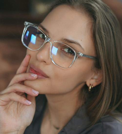 Przezroczyste okulary do komputera i oprawki męskie i damskie Tampa Clear