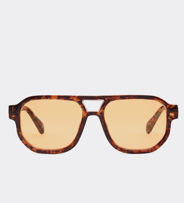 Unisex okulary przeciwsłoneczne pilotki Etna Amber/Orange
