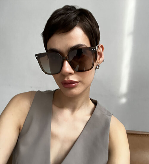 Okulary przeciwsłoneczne z filtrem UV i polaryzacją damskie Lima Brown