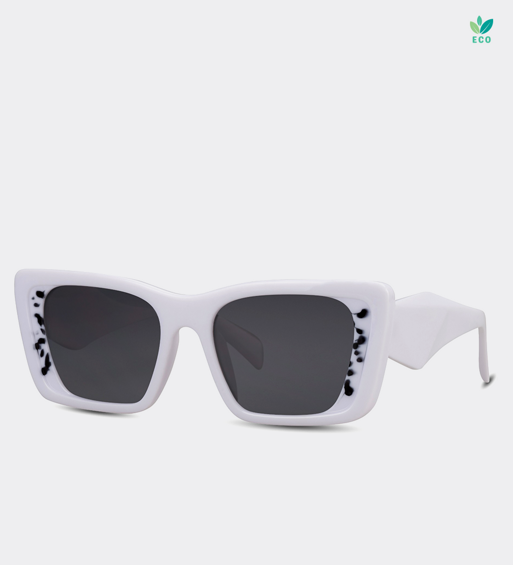Białe okulary z recyclingu Isla White