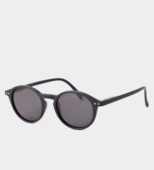 Klasyczne okrągłe czarne okulary przeciwsłoneczne Pampeluna Black
