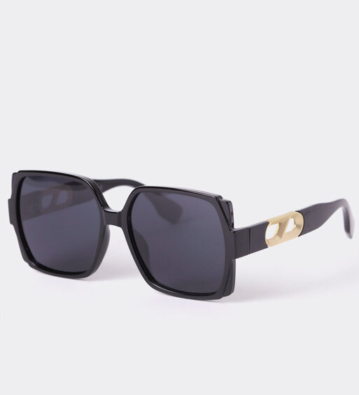 Okulary przeciwsłoneczne z filtrem UV i polaryzacją kwadratowe Brussels Black