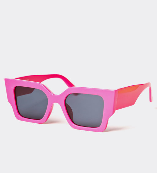 Różowe kwadratowe okulary przeciwsłoneczne Milan Pink